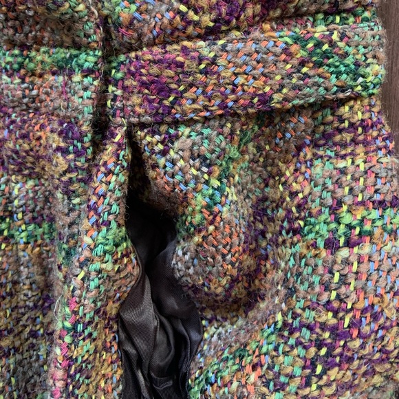 Colourful cotton/wool blend tweed pencil skirt - Picture 4 of 6